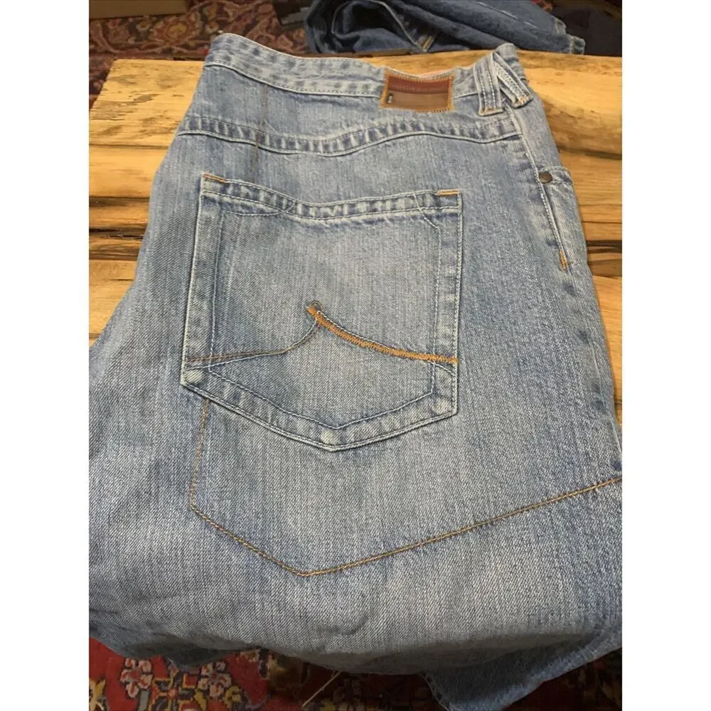 Vintage Rocawear Baggy Denim Shorts‎ Mens 38 Blue Light Wash 90s Y2K Hip Hop